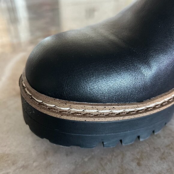 Sincerely Jules Esprit Black Lug Soled Boots with Buckles - Picture 7 of 11